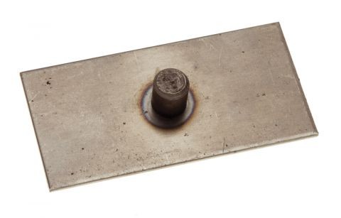 Burglary-proof pin with flat bar welded