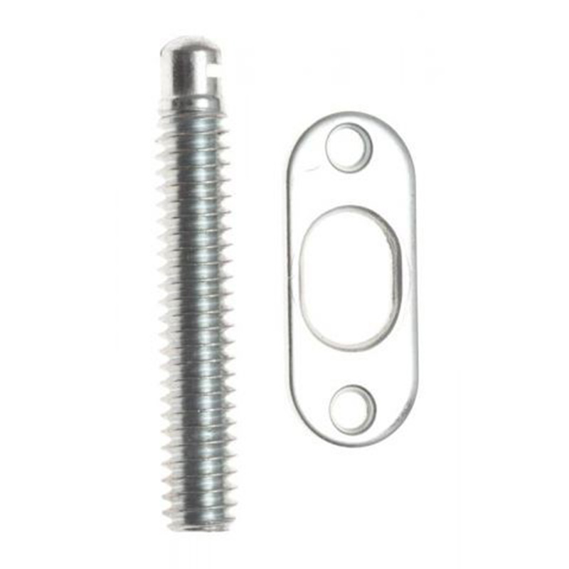 Burglary-proof pin with metal plate